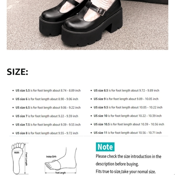 BLACK MARYJANE LOAFER PLATFORMS - Picture 6 of 6